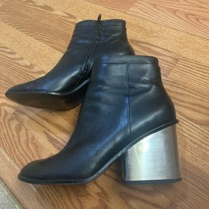 Genuine Leather Modern Metal Space Boots